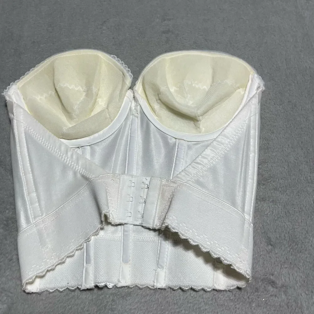 Vintage Petticoat Place Bustier Bra Womens‎ 32D Ivory 1970s Union Made 70s